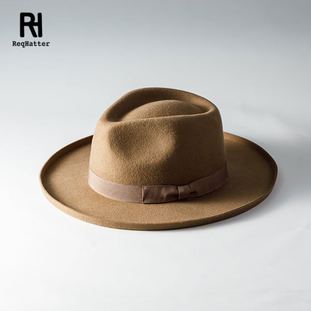 Req Hatter レックハッター BRIM UP LONG FELT HAT ブリムアップロングフェルトハット ベージュ
