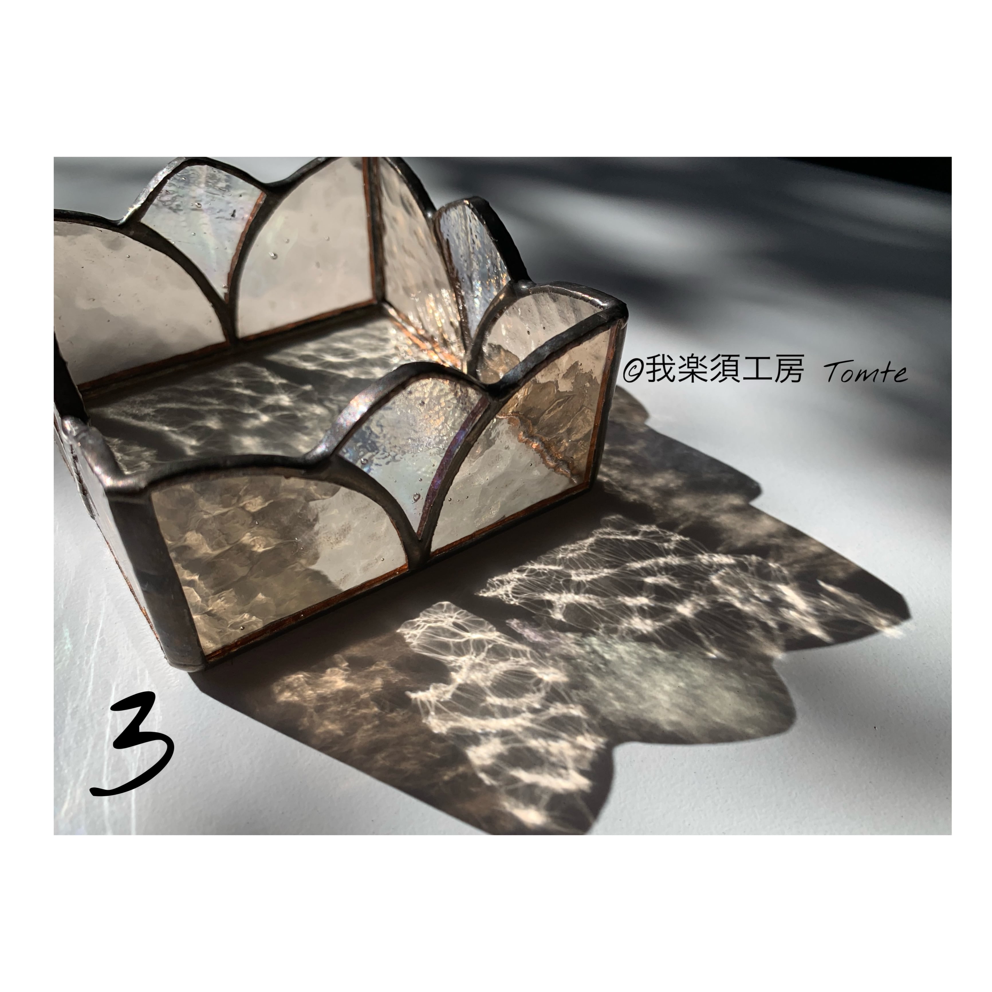 ステンドグラス 小物入れ アクセサリーケース キャンドルホルダー 全3