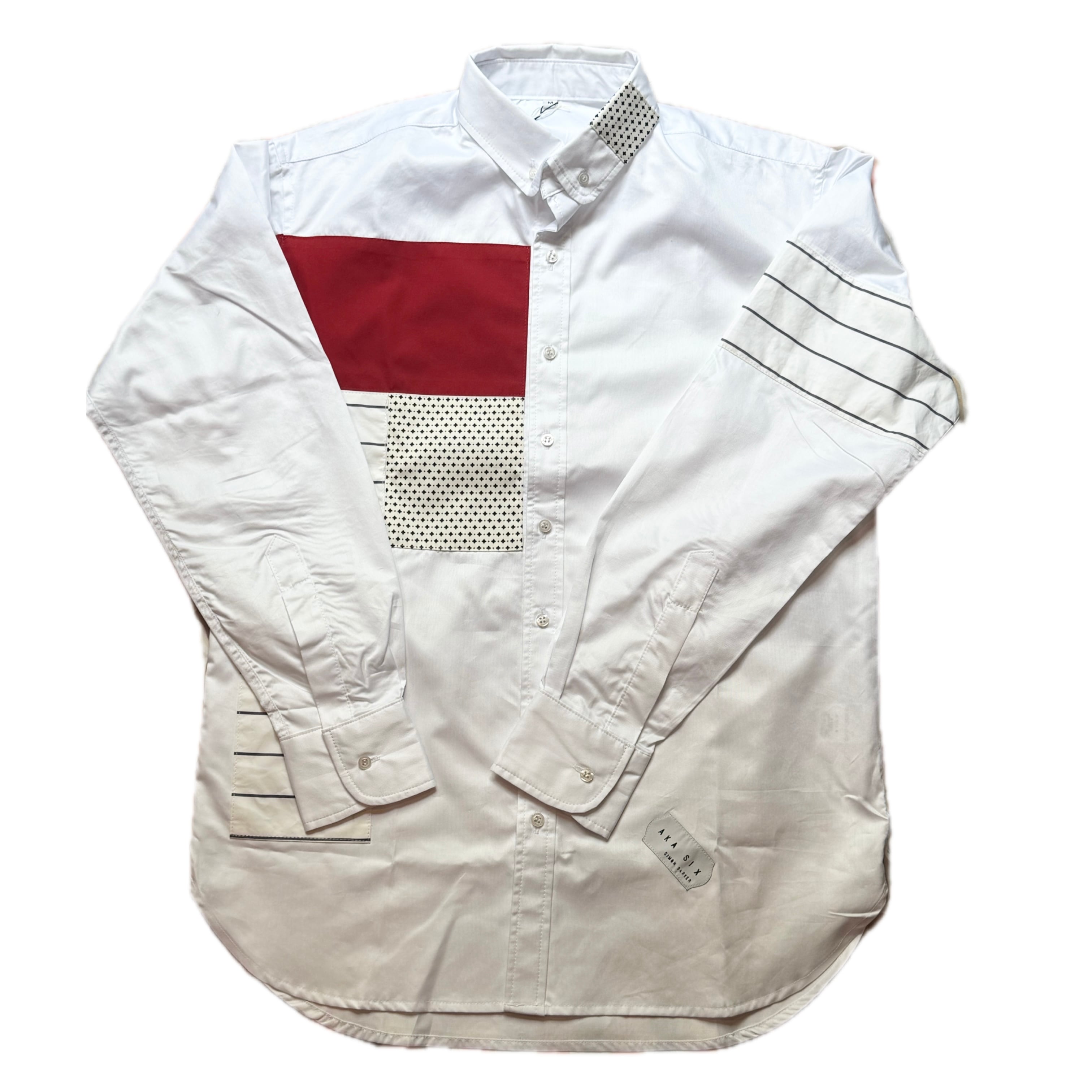 AKA SIX / NO ANARCHY SHIRT / WHITE&RED