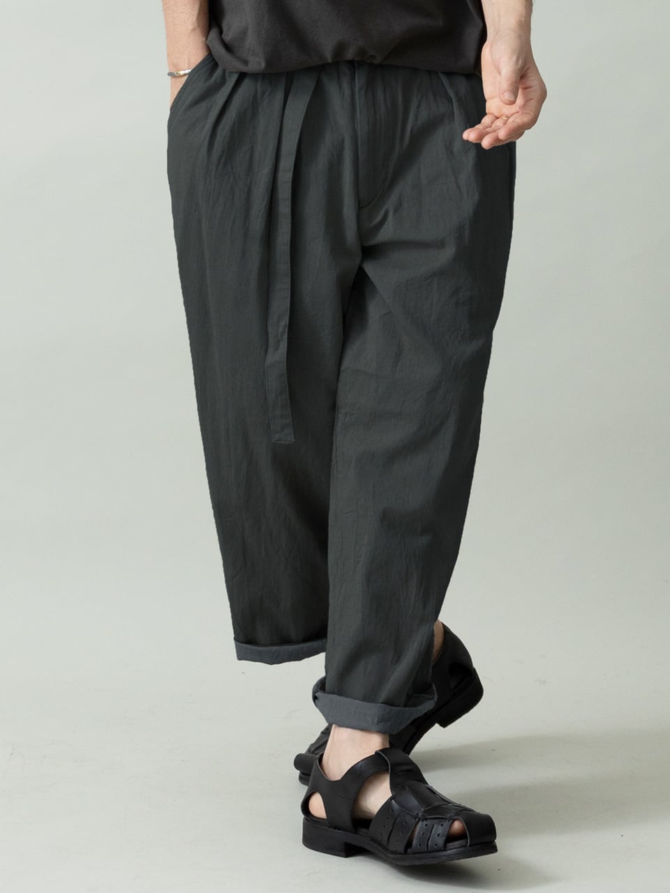 EGO TRIPPING (エゴトリッピング) DRESSYEASE TRUSERS pique イージートラウザーパンツ / CHARCOAL 626652-04