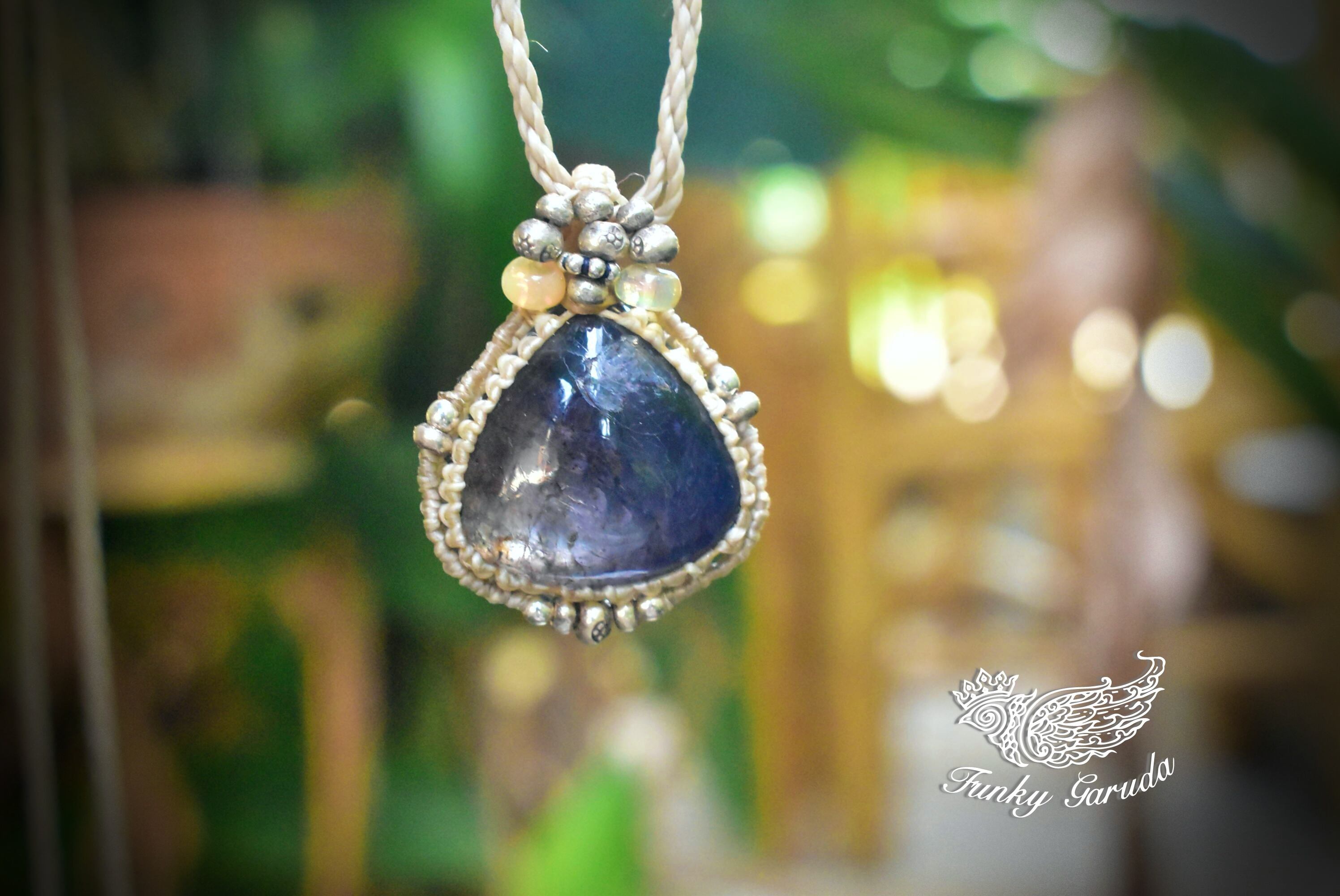 アイオライト マクラメペンダントaio001