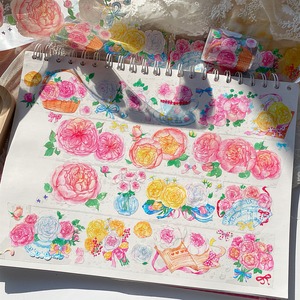 再販☆OL168B Oldloli - 【David Austin Garden Rose】 特殊インク 剝離紙 マットPETテープ