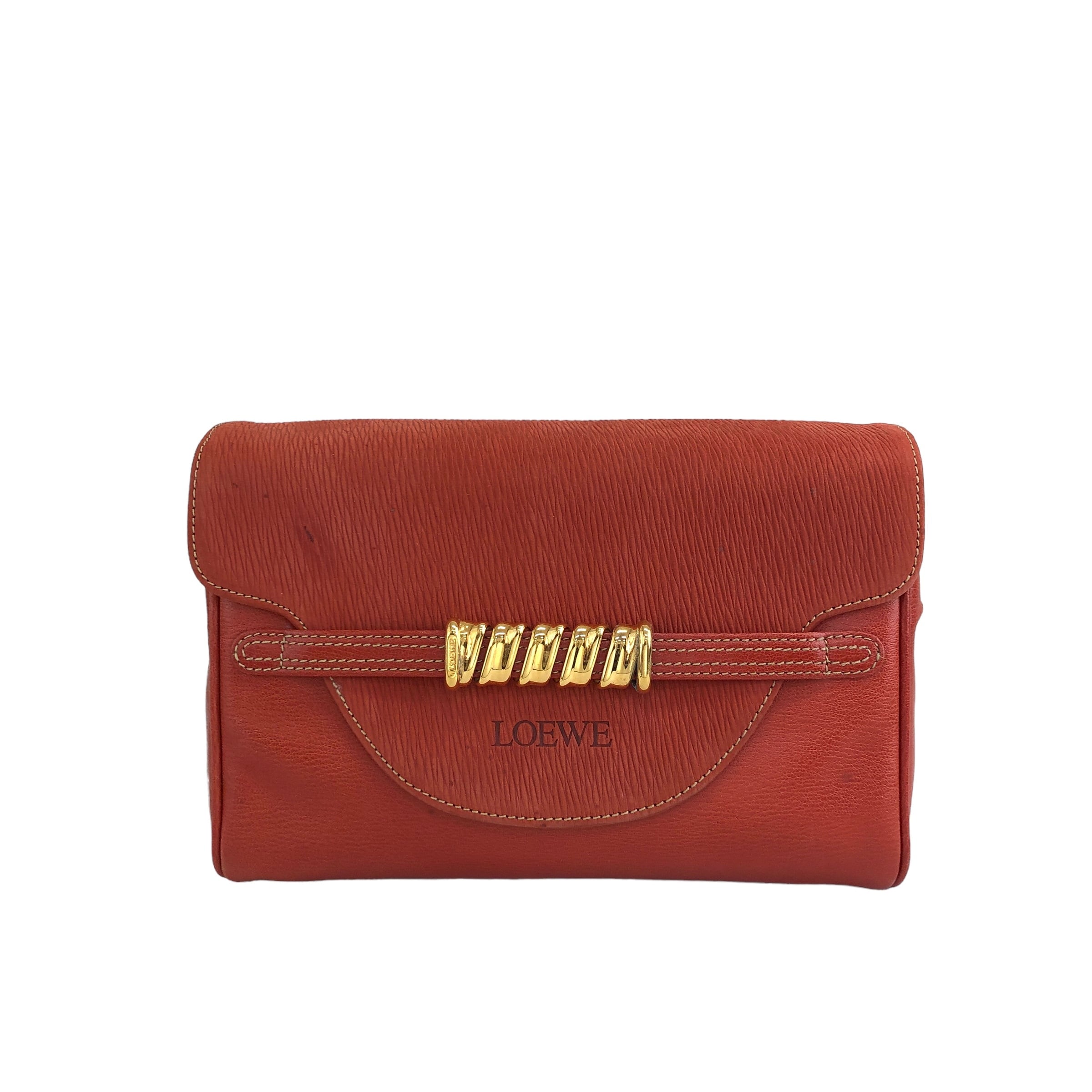 LOEWE ロエベ ベラスケス レザー クラッチバッグ レッド vintage