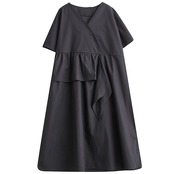 アシンメトリー ドレープ ワンピース  30188