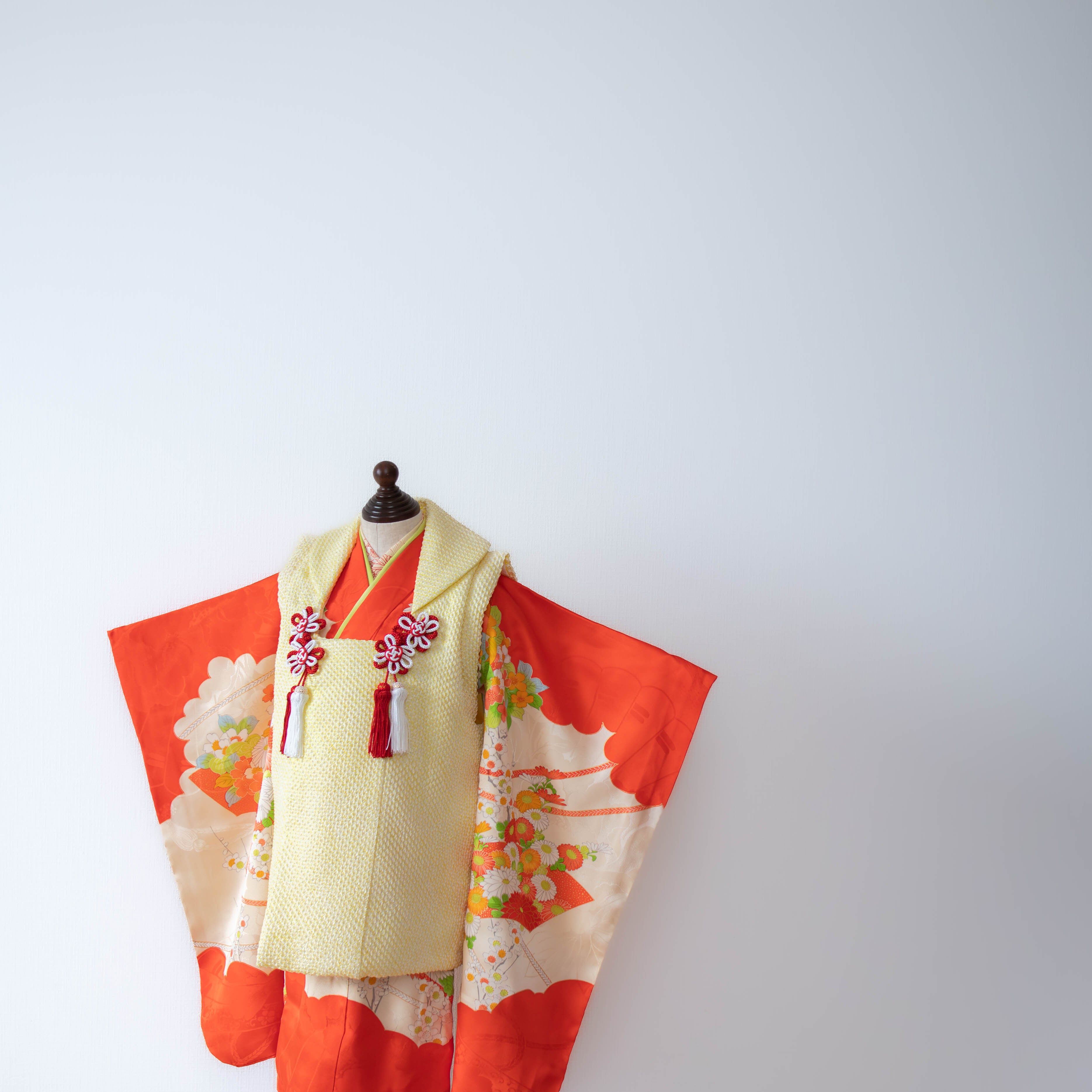 3歳 女の子 『桜梅菊の扇面文様』/SP3004(対応身長目安 約85〜100cm)