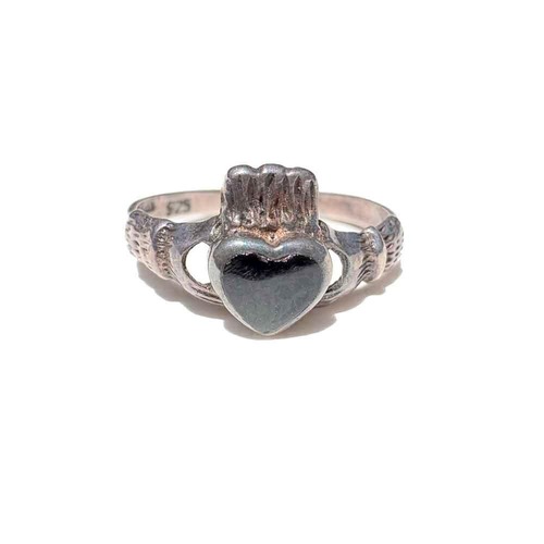 【GUMA】Vintage Silver Claddagh Ring【925 - STERLING】【1990s-】Vintage Silver Ring #11