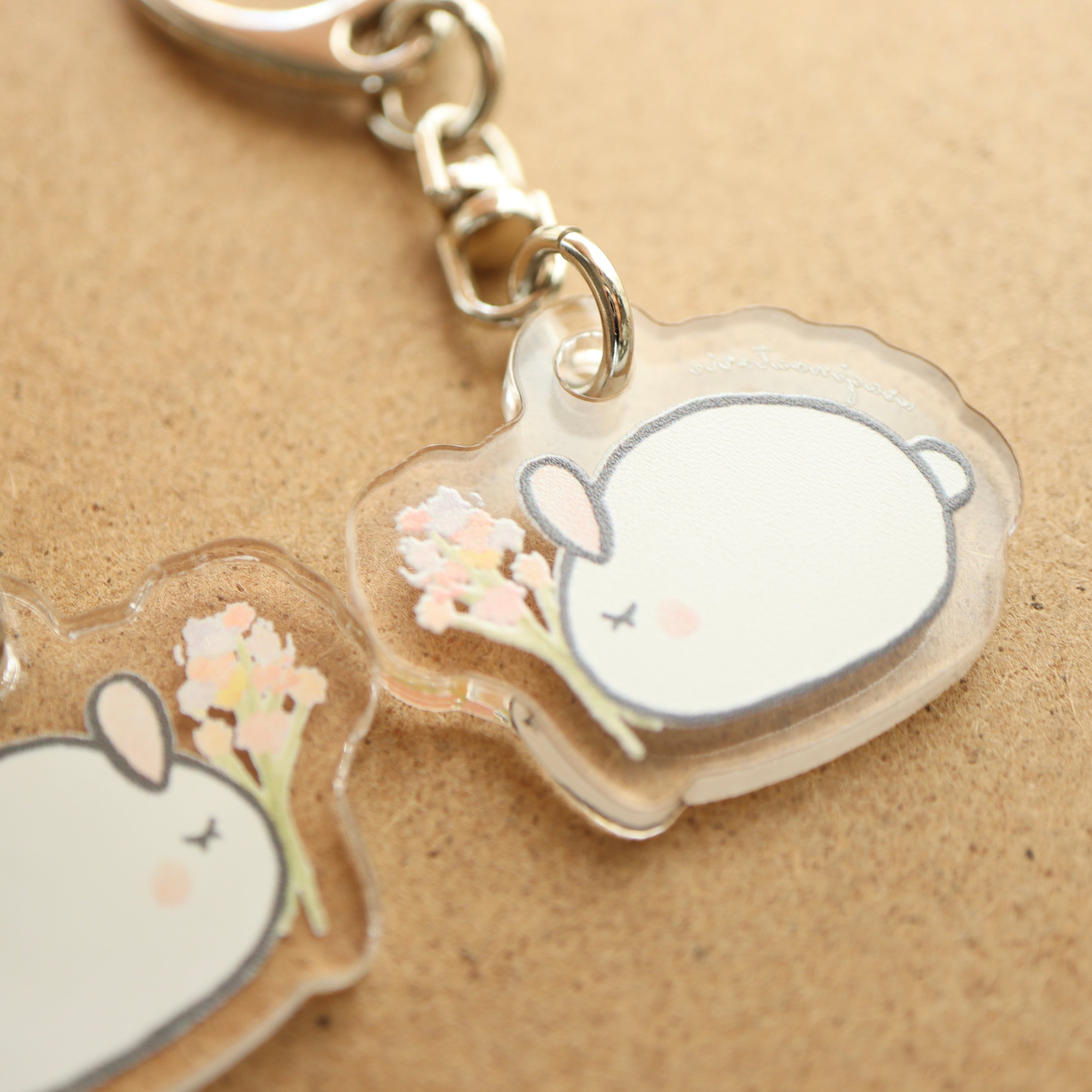 アクリルキーホルダー】ウサギさん(大ｻｲｽﾞ) | ウサギノアトリエ