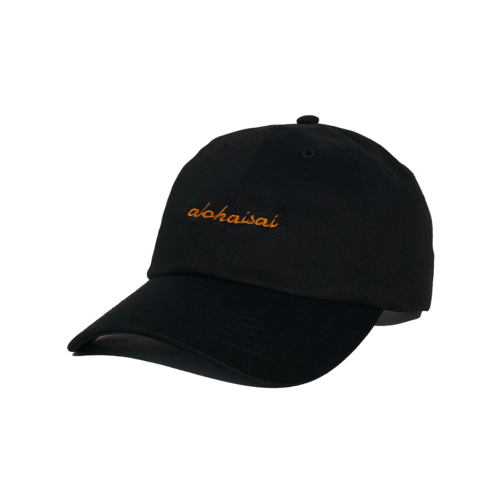 alohaisai cap ブラック×サンセットオレンジ