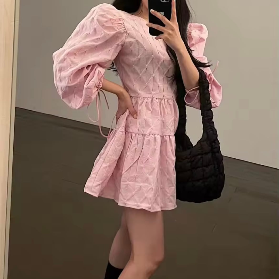 パワーショルダーミニワンピース