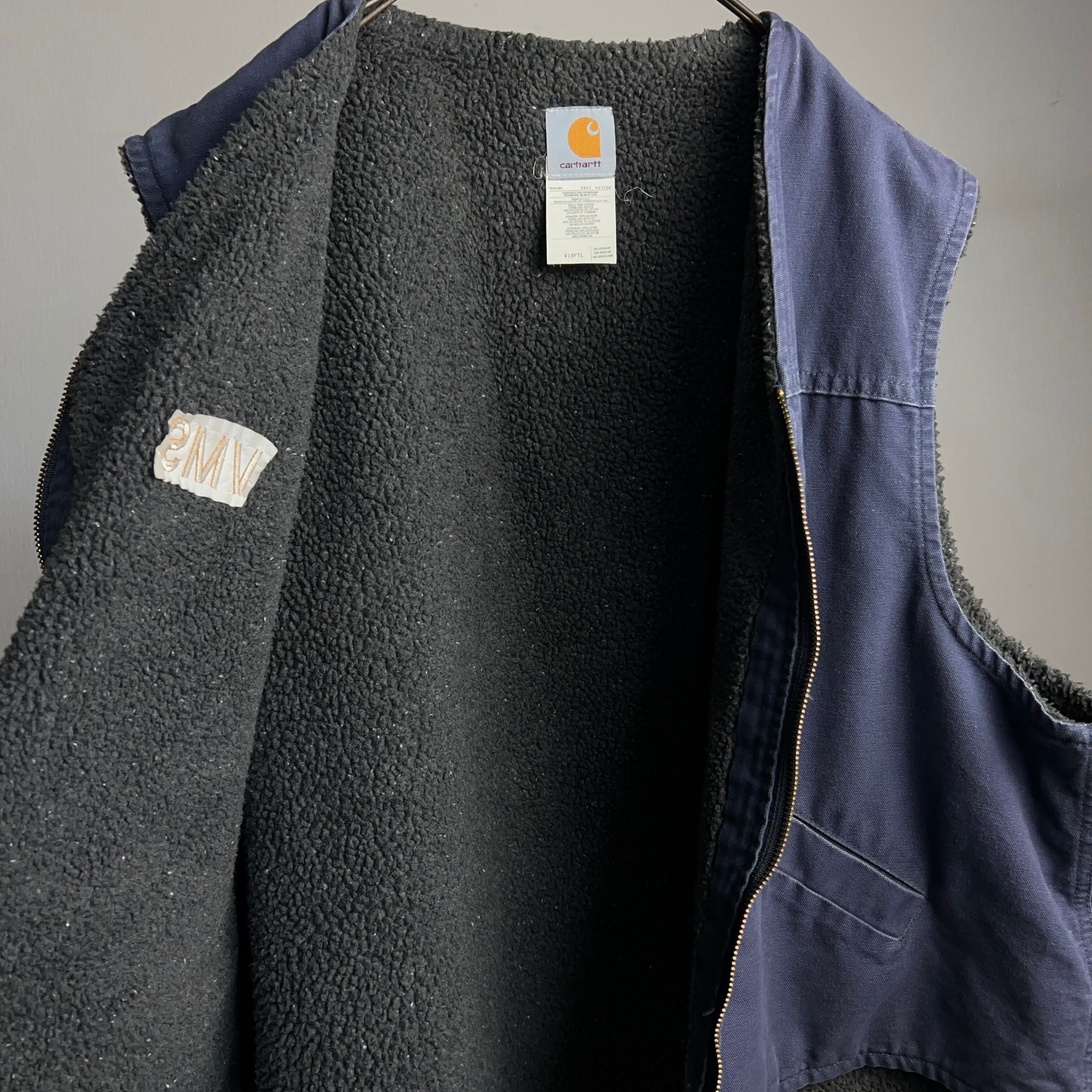 90's Cathartt Duck Vest USA製 SIZE 2XL 90年代 カーハート ダックベスト 裏ボア 刺繍  大きいサイズ【1000A881】