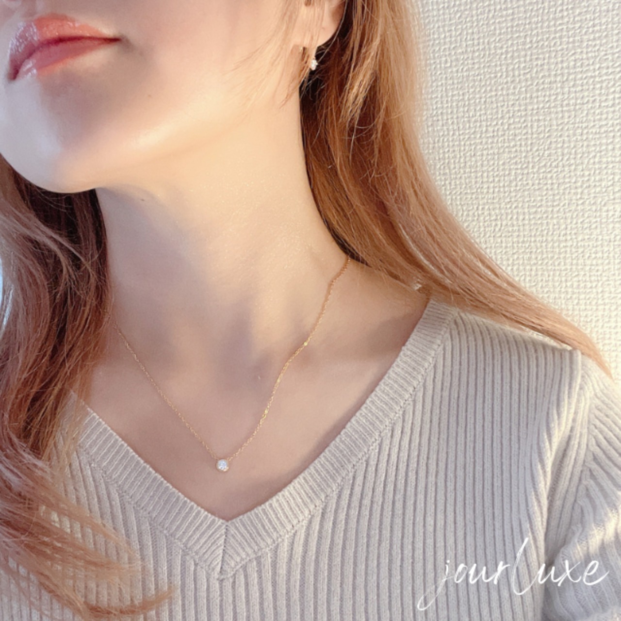 grain stone necklace #N1019