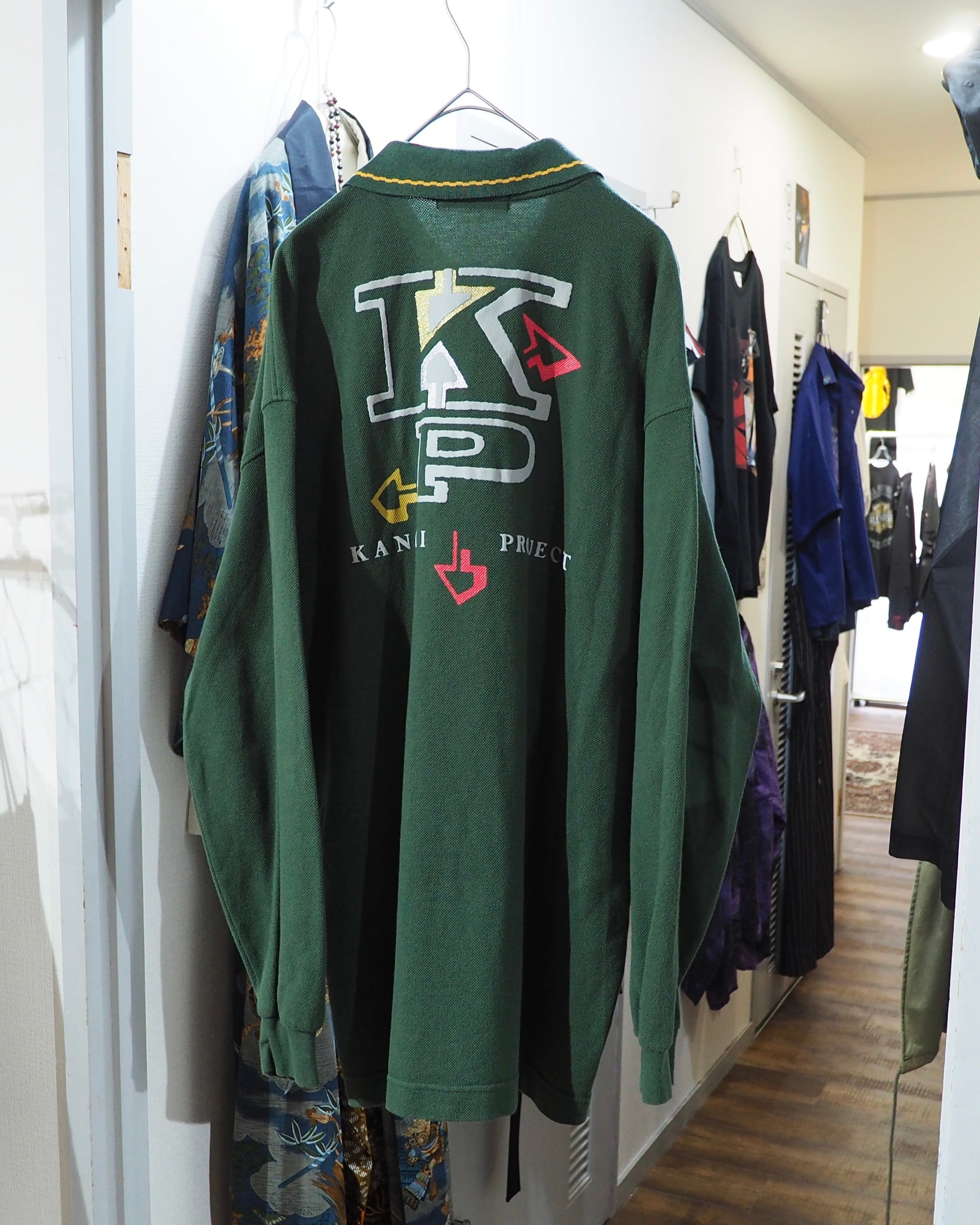 1990s " KANSAI PROJECT " ” 双竜 ” Embroidery vintage Long Sleeve Polo Shirt