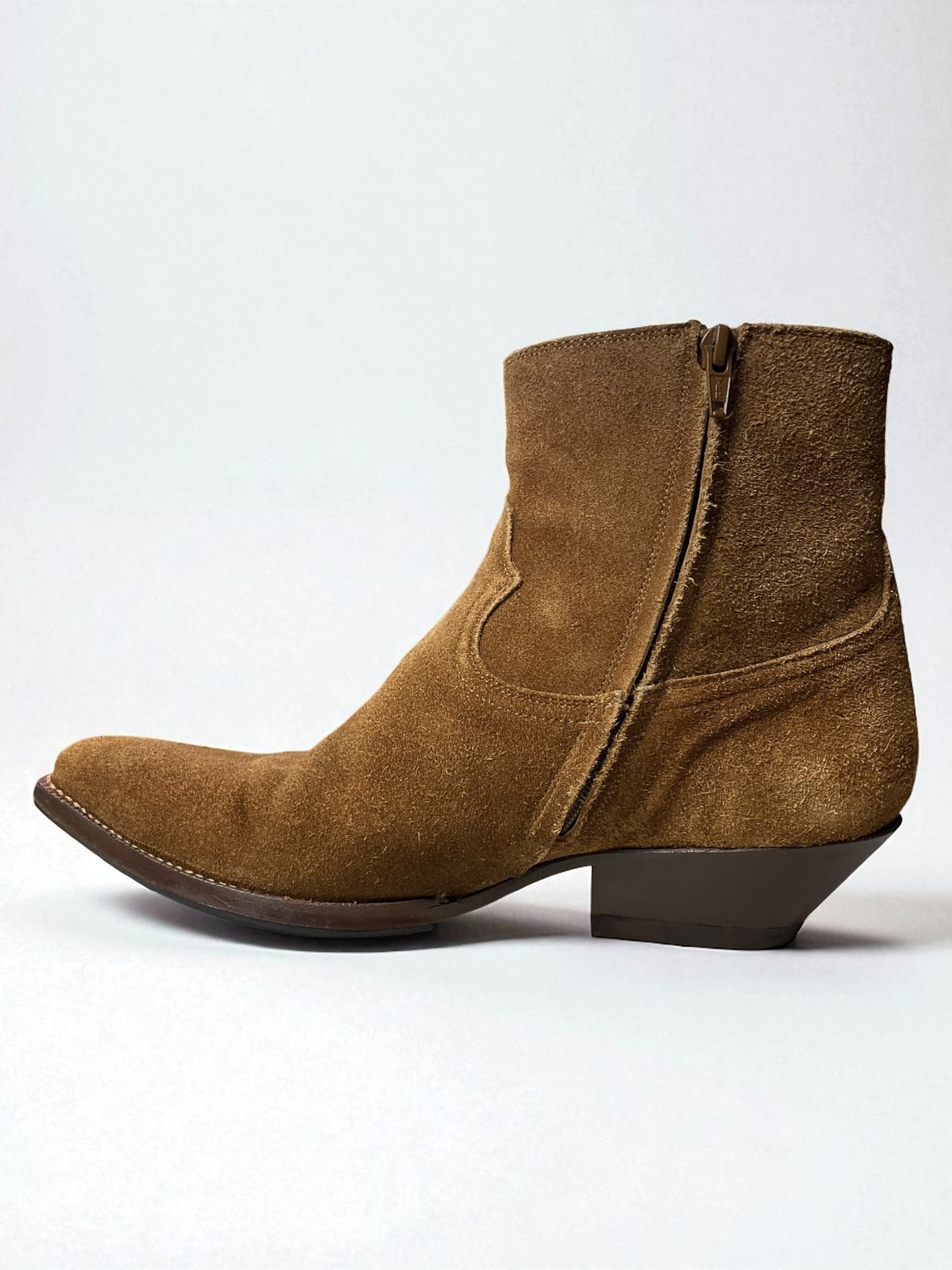SAINT LAURENT by Hedi Slimane - SS15 Suede Side-Zip Boots 43