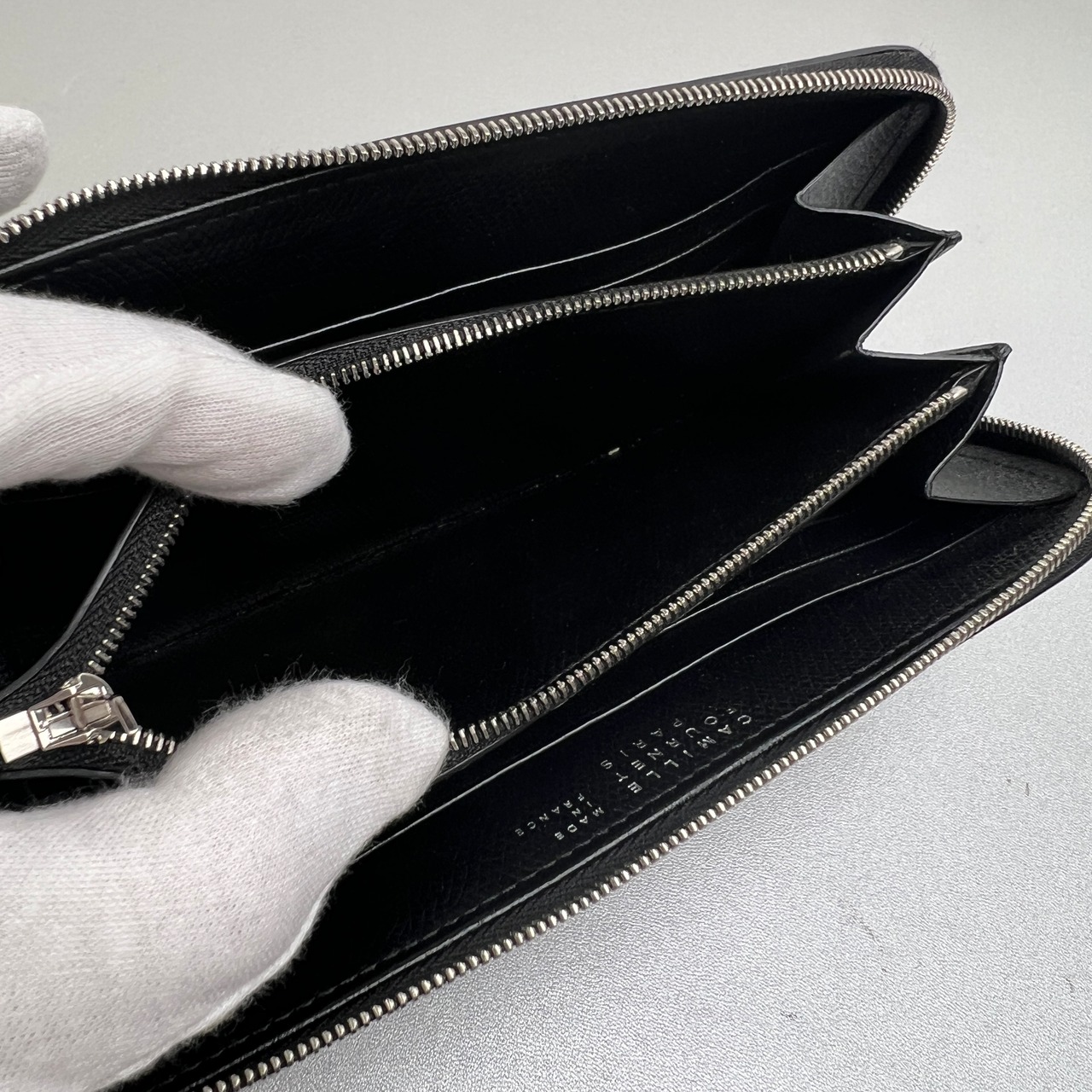 Camille Fourent カミーユフォルネ レザー 長財布 ブラック A-9918