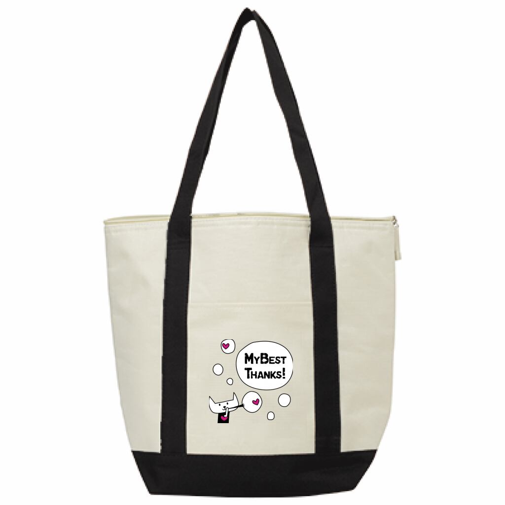 ポリバイカラー保冷トート(M) 保冷バッグ エコバッグ ブラック