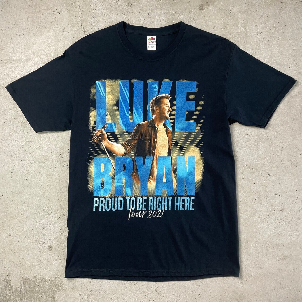 Bay Island LUKE BRYAN ルークブライアン 両面プリント バンドTシャツ バンT メンズM /eaa352086ブラック系黒色柄