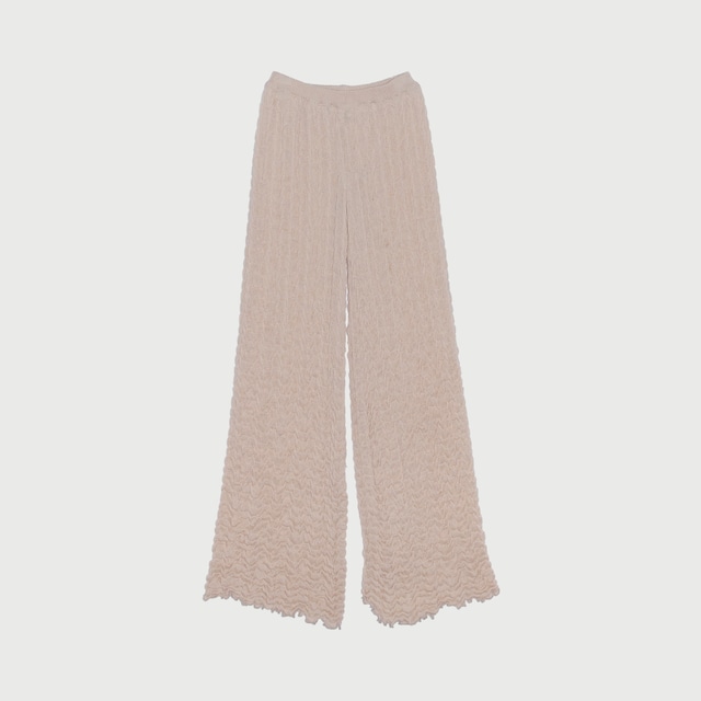 Halo Labels - LIGHT FOAM KNIT TROUSERS "STRAW"