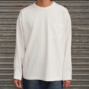 Indian Hill Knitting Service(インディアンヒルニッティングサービス) "Swedish Mil Type L/S Pocket T-Shirts" -White-