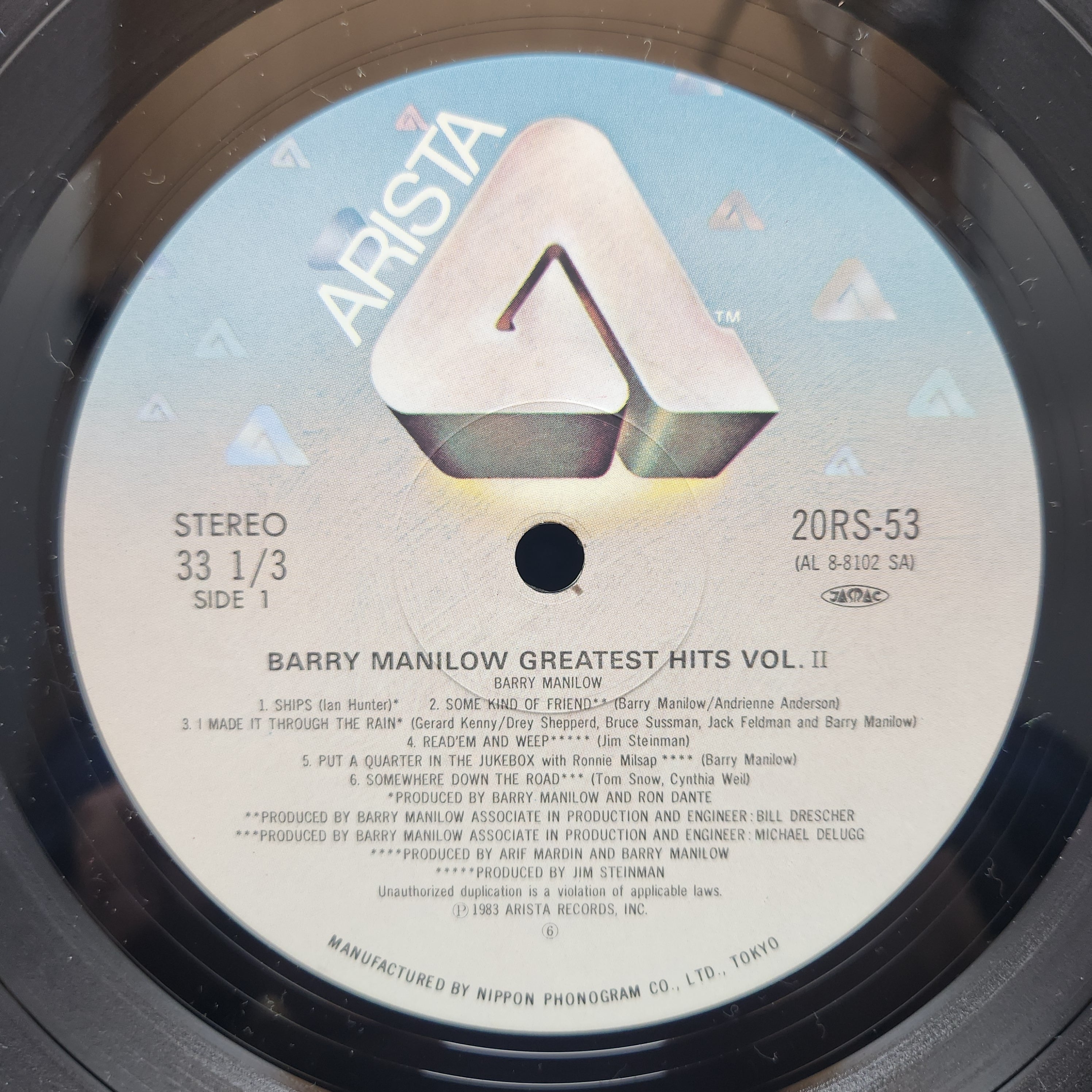 Barry Manilow / Greatest Hits Vol. II [20RS-53] - 画像3