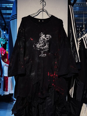 "vivid notes"Orb snake iconic design coating T-shirt