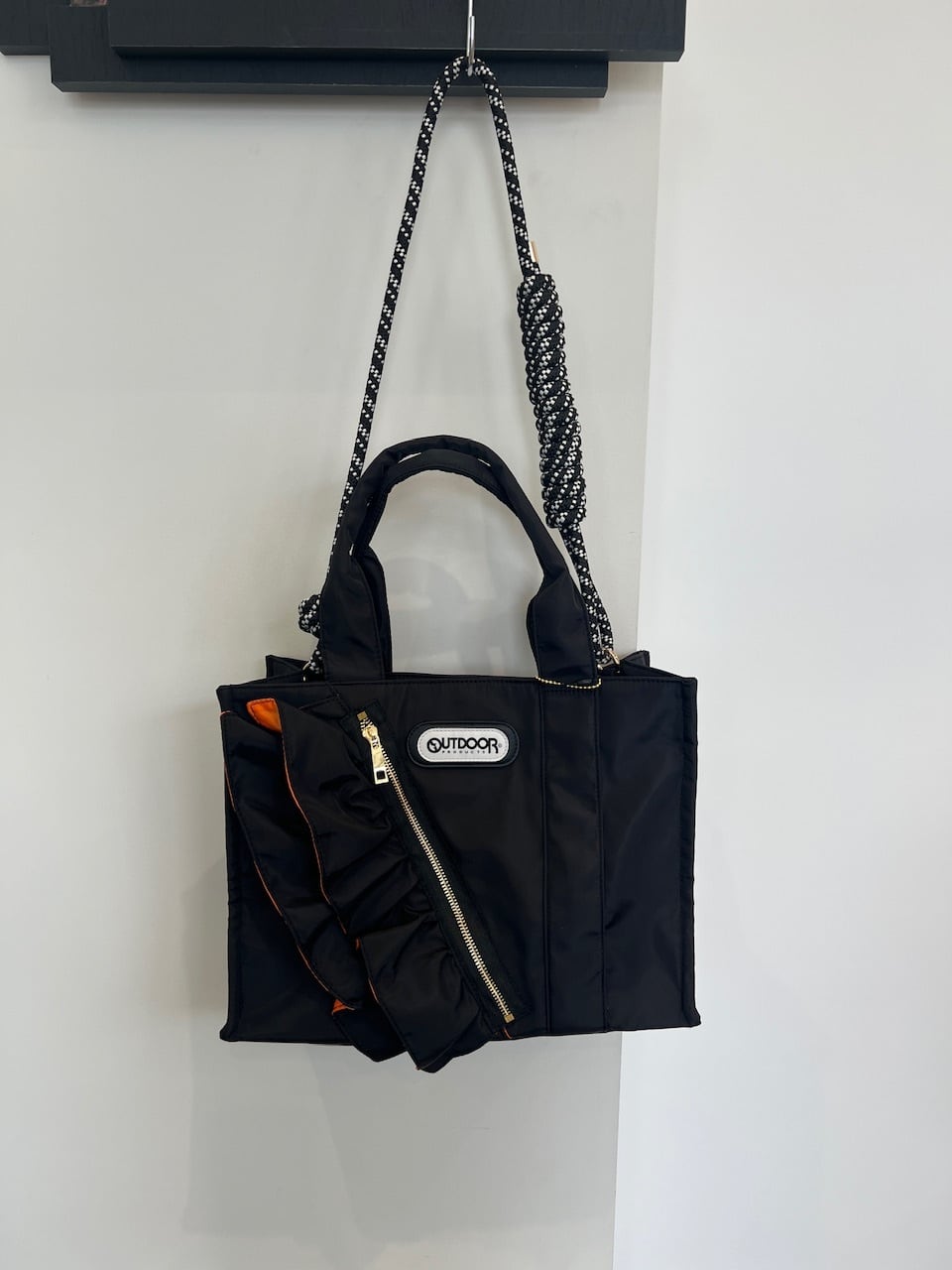 RISLEY OUTDOOR コラボ フリル トートバッグ ブラック RISLEY】フリルトートbag（M） | MIEL select shop