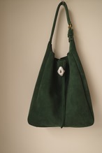 HORN-green suede-