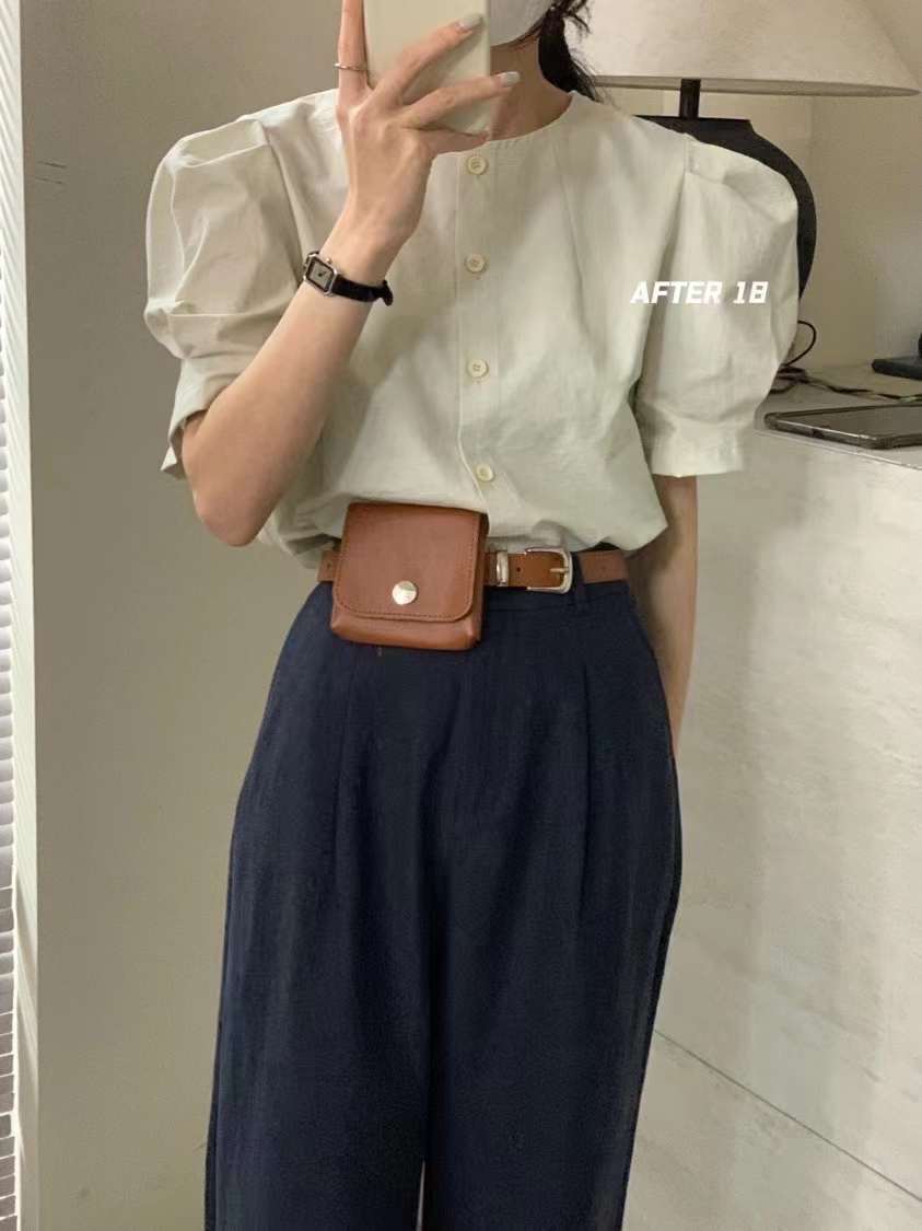 リネン混 ブラウス　AJ2155-2358