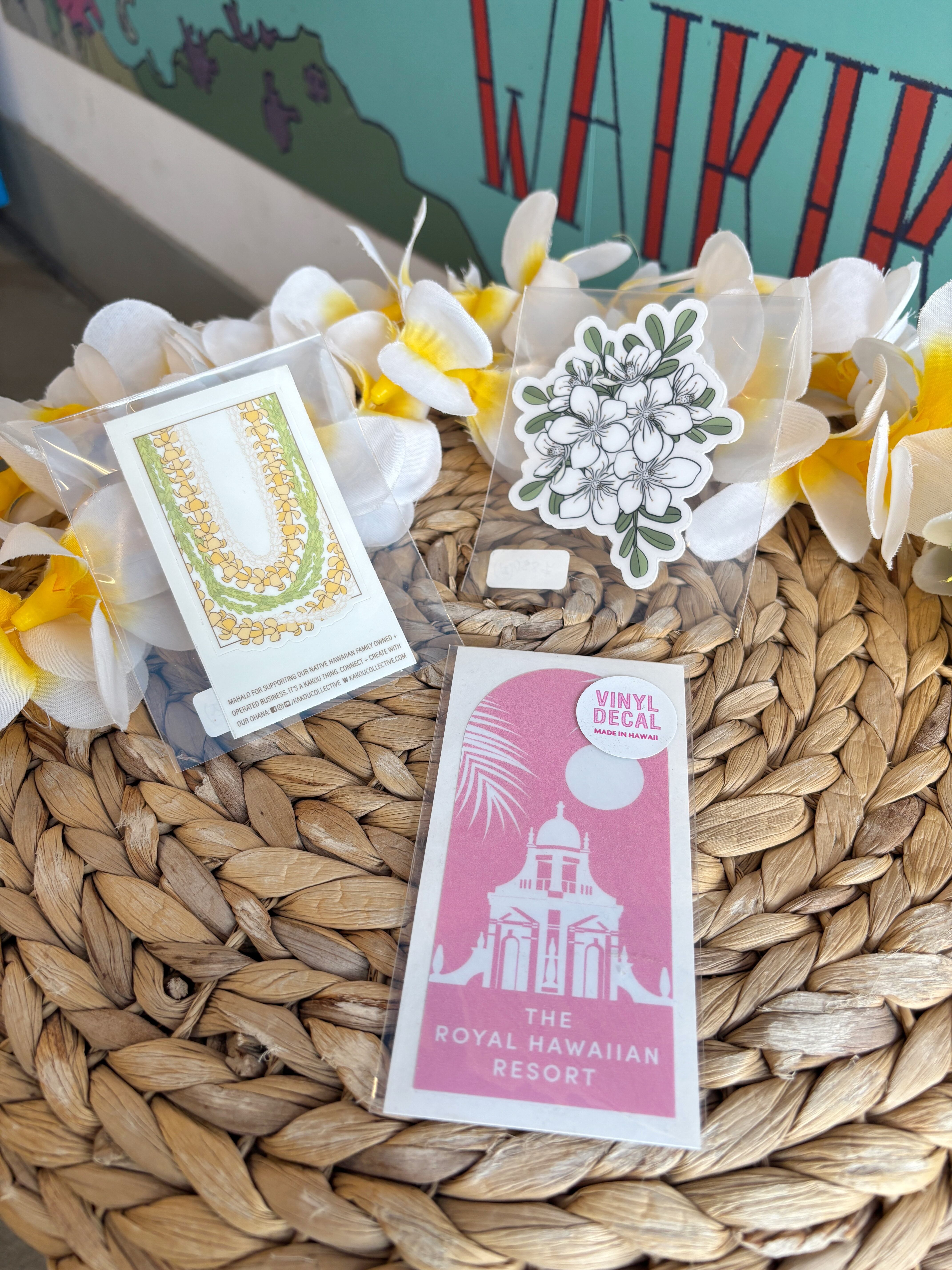 Kakou Collective 】ハワイアンステッカー シール プルメリア レイ