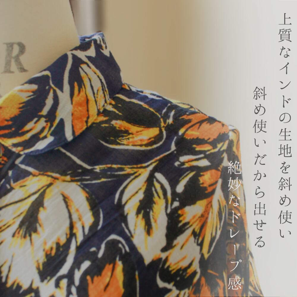 ijep パラスパレス リネン100%　花柄　ブラウス hjst646.jpg