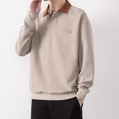 ドロップショルダー ニットポロシャツ af0381