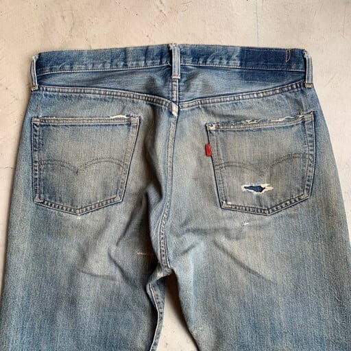 70's Levi's リーバイス 501 デニム 66前期 シングル 刻印6 スレーキ