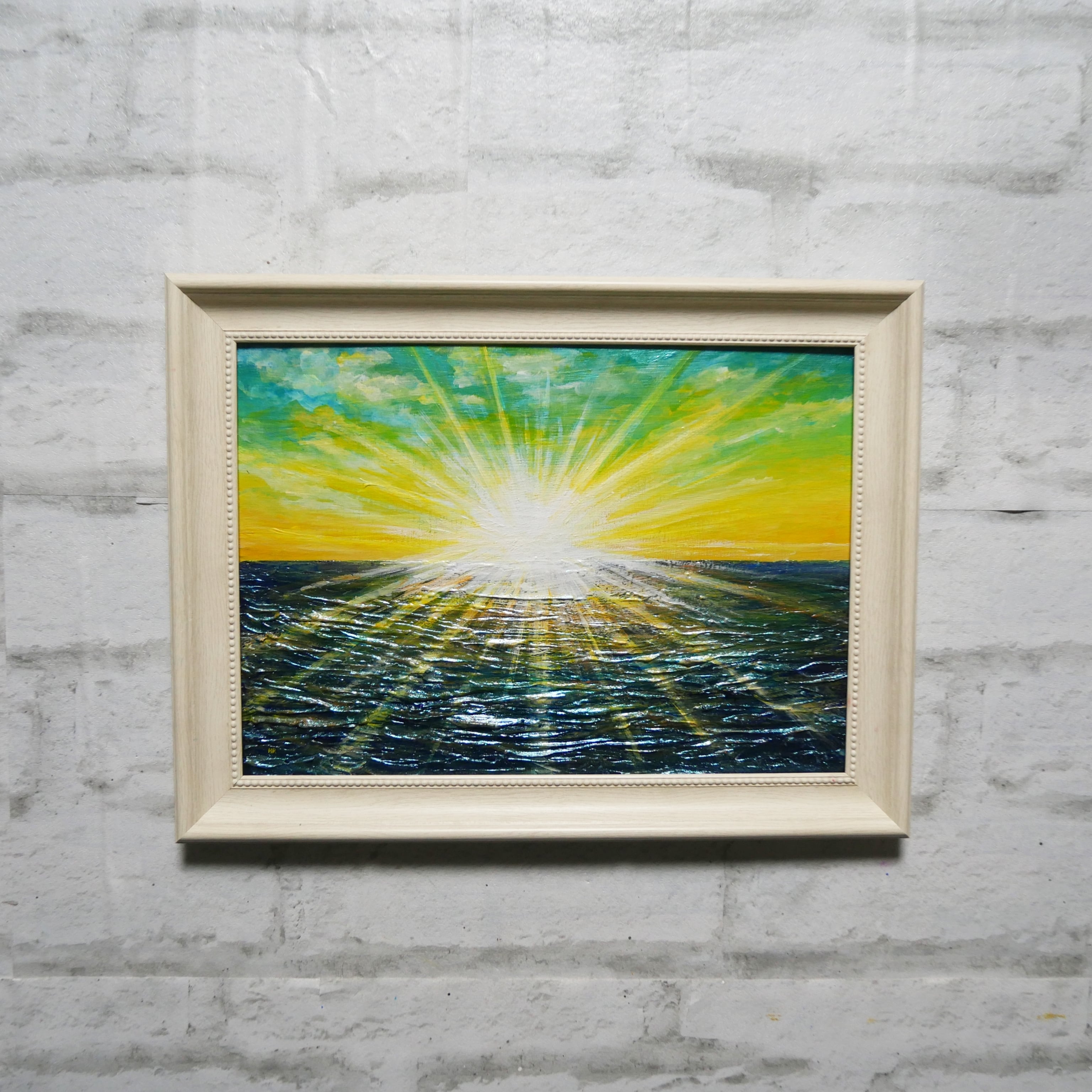 油絵 ミニ絵画2L【かすみ草】 | HIROSHI1990