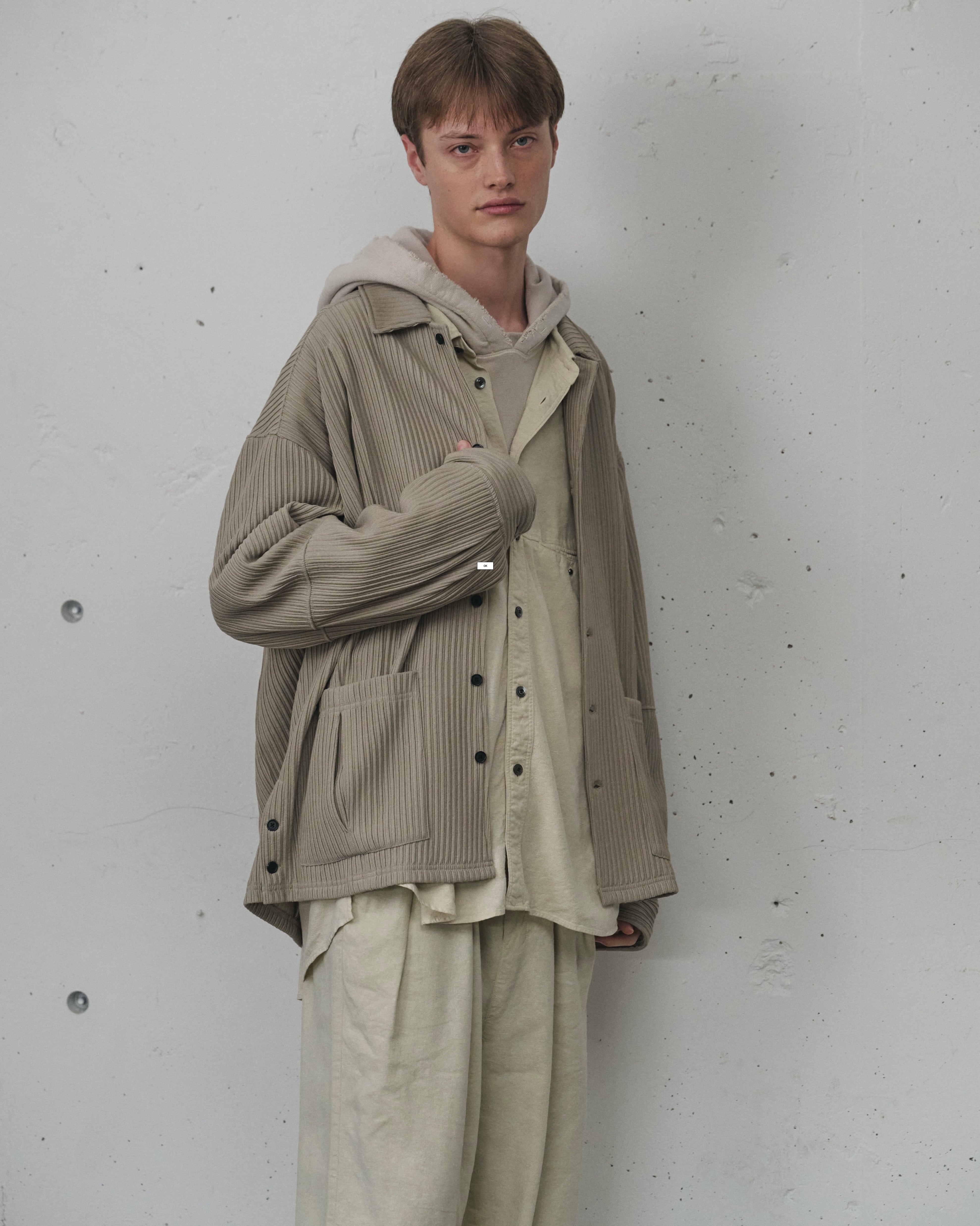 ANCELLM / WRINKLED STRIPE SHIRT(GREIGE) | THE MODERN AGE