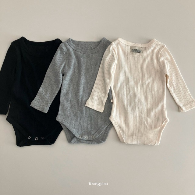 【取寄】brodyjane｜jacquard bodysuit｜ジャカードボディスーツ｜one｜3-12m