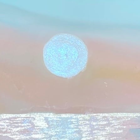 光の道 アルコールインクアート 海 癒し 開運 浄化 夕焼け