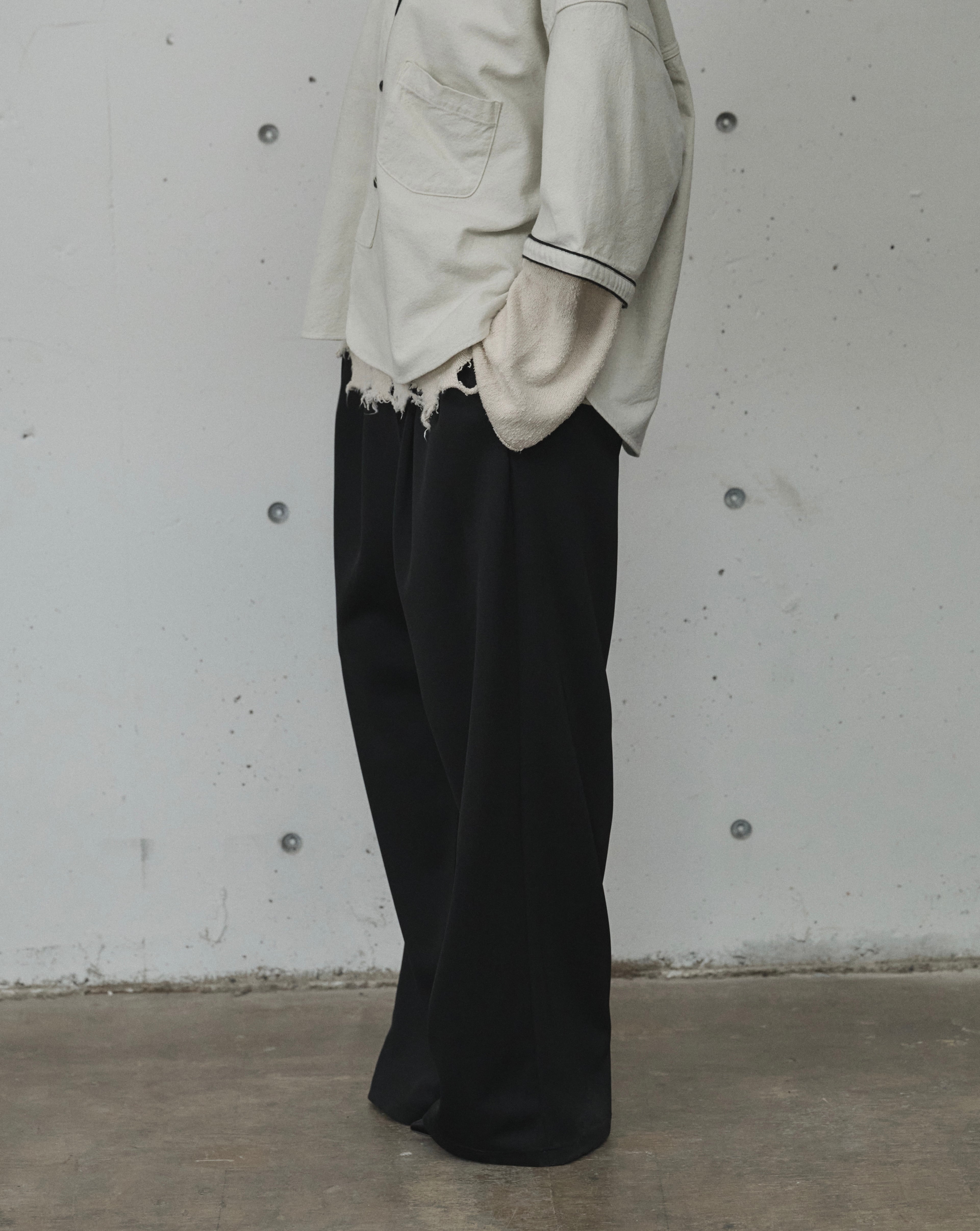 ANCELLM / TRACK WIDE PANTS (BLACK) | THE MODERN AGE