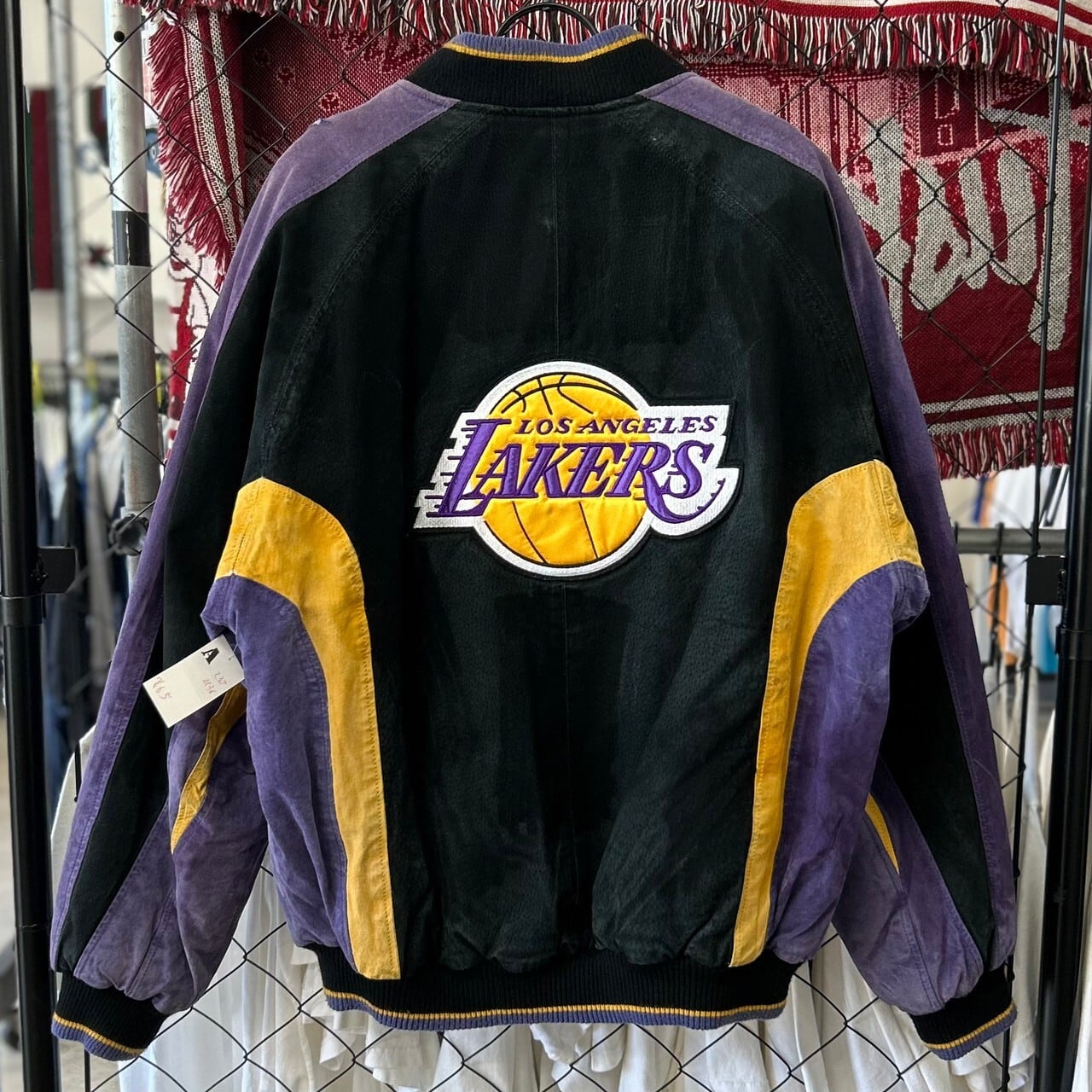 NBA サクラメントキングス 刺繍 レザージャケット XLサイズ スタジャン 