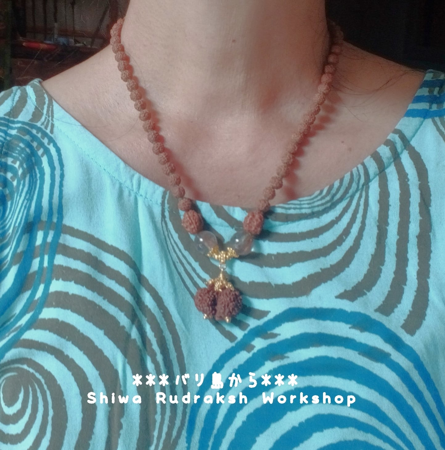 13面ガウリーシャンカラ】3面＆5面☆ルチルクウォーツ☆ネックレス