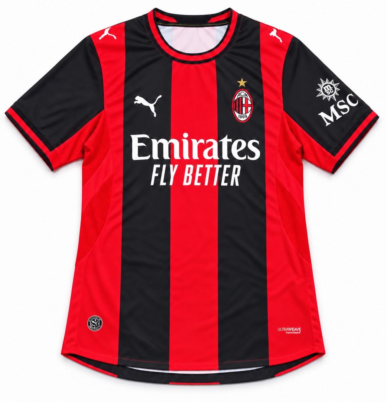 【お取り寄せ】ACミラン 26/27 ホーム サッカーユニフォーム ネーム 背番号 カスタム可(プレイヤーバージョン) ULTRAWEAVE