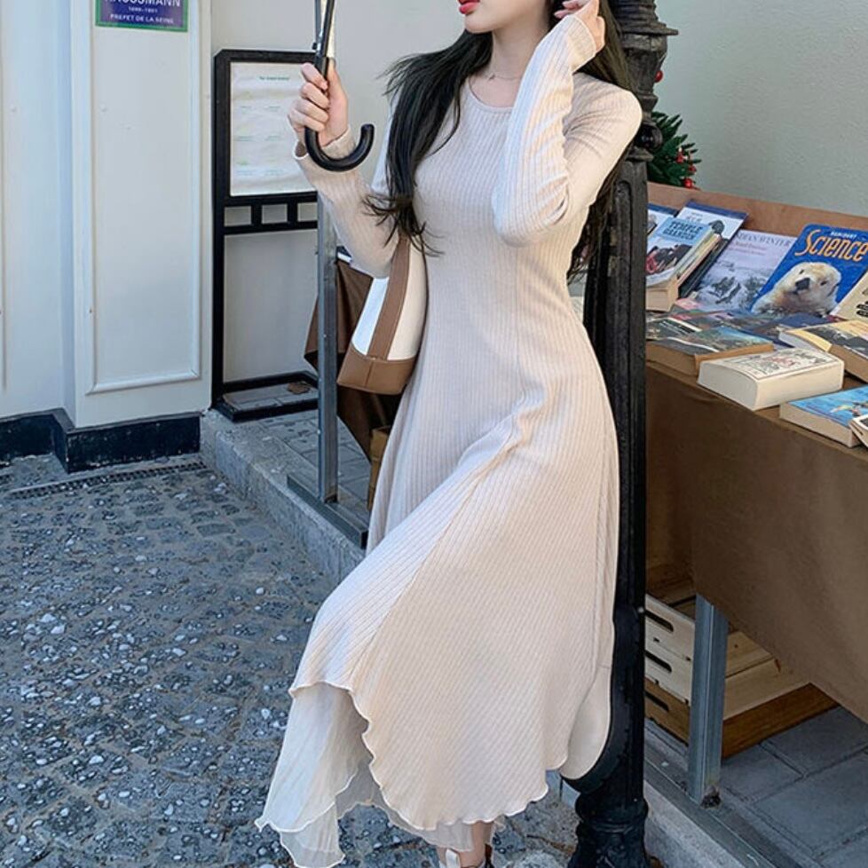 random hem flare dress