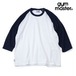 gym master ジムマスター 【DRY】7.2oz ドライワッフル 8分袖Tシャツ メンズ レディース 吸水速乾 ラグラン ワッフルTシャツ ゆったり G733717 ネイビー×ホワイト
