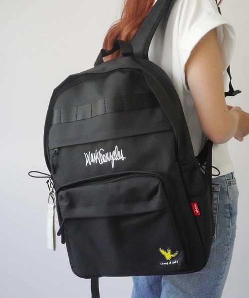 【(What it isNt)ART BY MARKGONZALES / (ワットイットイズント) アートバイ マークゴンザレス 】 ビッグポケット バックパック ブラック/ホワイト 2H9-14204