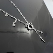 RHYTHMIC HORSESHOE LARGE with CROSSES 4C #1 NECKLACE / リズミックホースシュー・L ウィズ クロス 4C #1 ネックレス