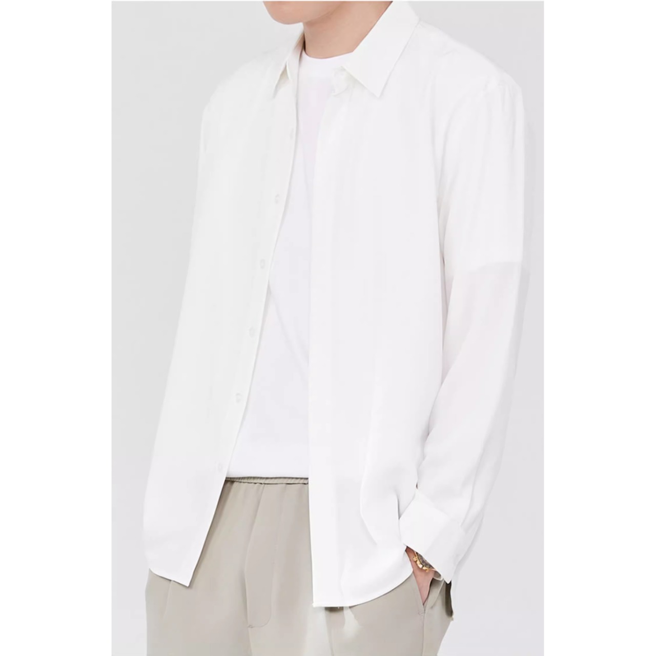 ストレートシルエット ロングスリーブシャツ af0320