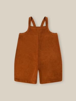 organic zoo/Terracotta Terry Cropped Dungarees