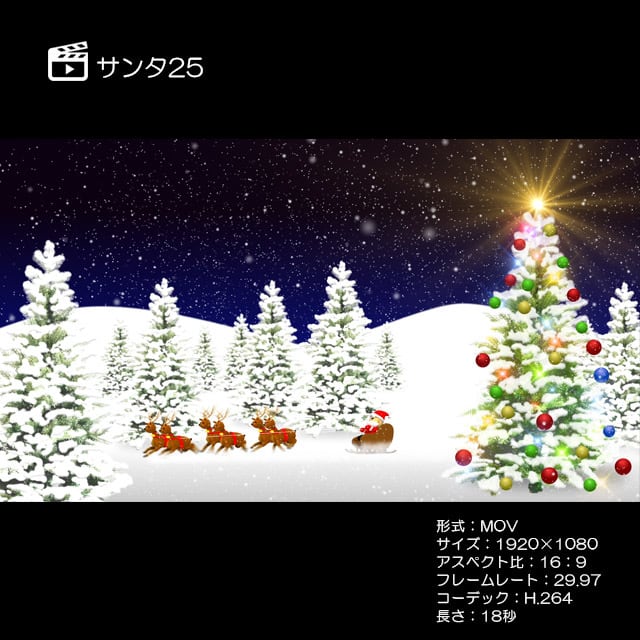 サンタさん サンタ25 | 著作権フリーCG映像販売