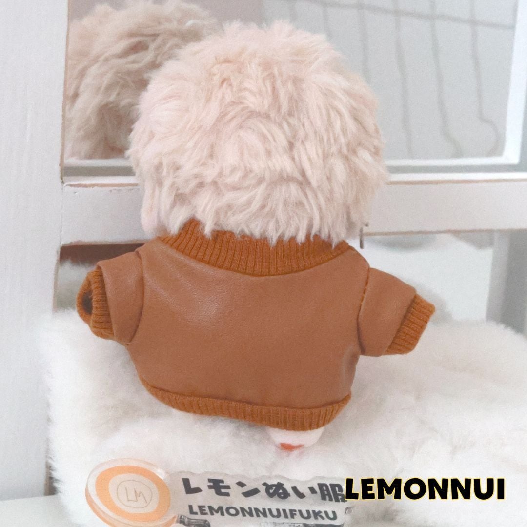 10cm 12cm 着せ替え ぬい服 レザージャケット ラブブ ぬいぐるみ服 綿