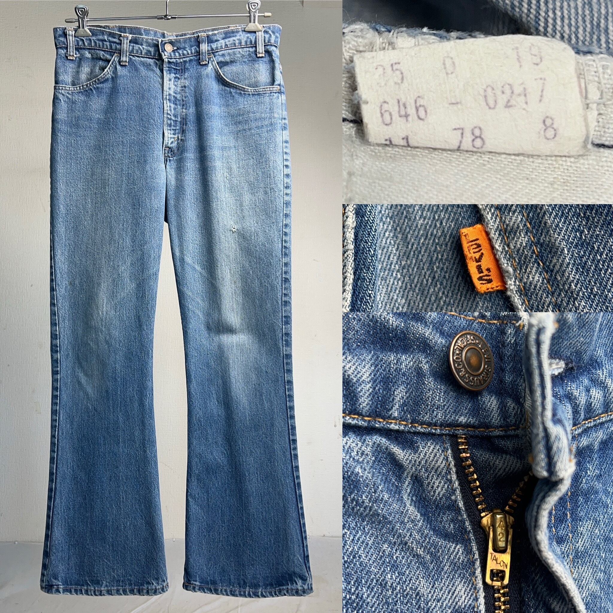 80’s Levi’s 646フレアデニム W34L34 1970's Levi's 646 Flare Denim Pants 70年代 リーバイス フレアパンツ