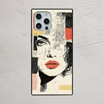 受注生産 iPhoneケース 赤いリップの人物ZINEコラージュ｜ZINE風 ZINE030B