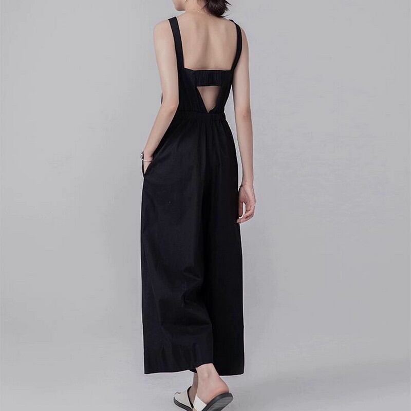 wide leg jumpsuit pants W00414